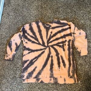 Women’s tie dye oversized lounge crewneck sweatshirt